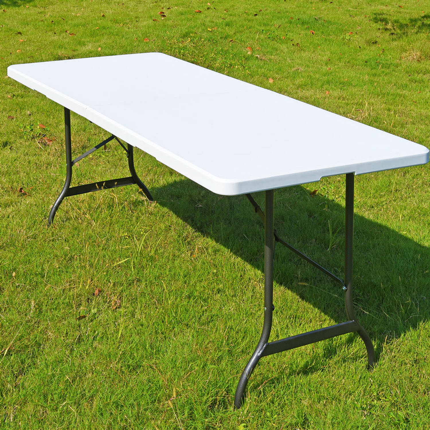 compenseren Onderstrepen loterij Casa Klaptafel Camping tafel Tuintafel Opvouwbare tafel wit - kunststof 183  x 76 x 74 cm | Blokker