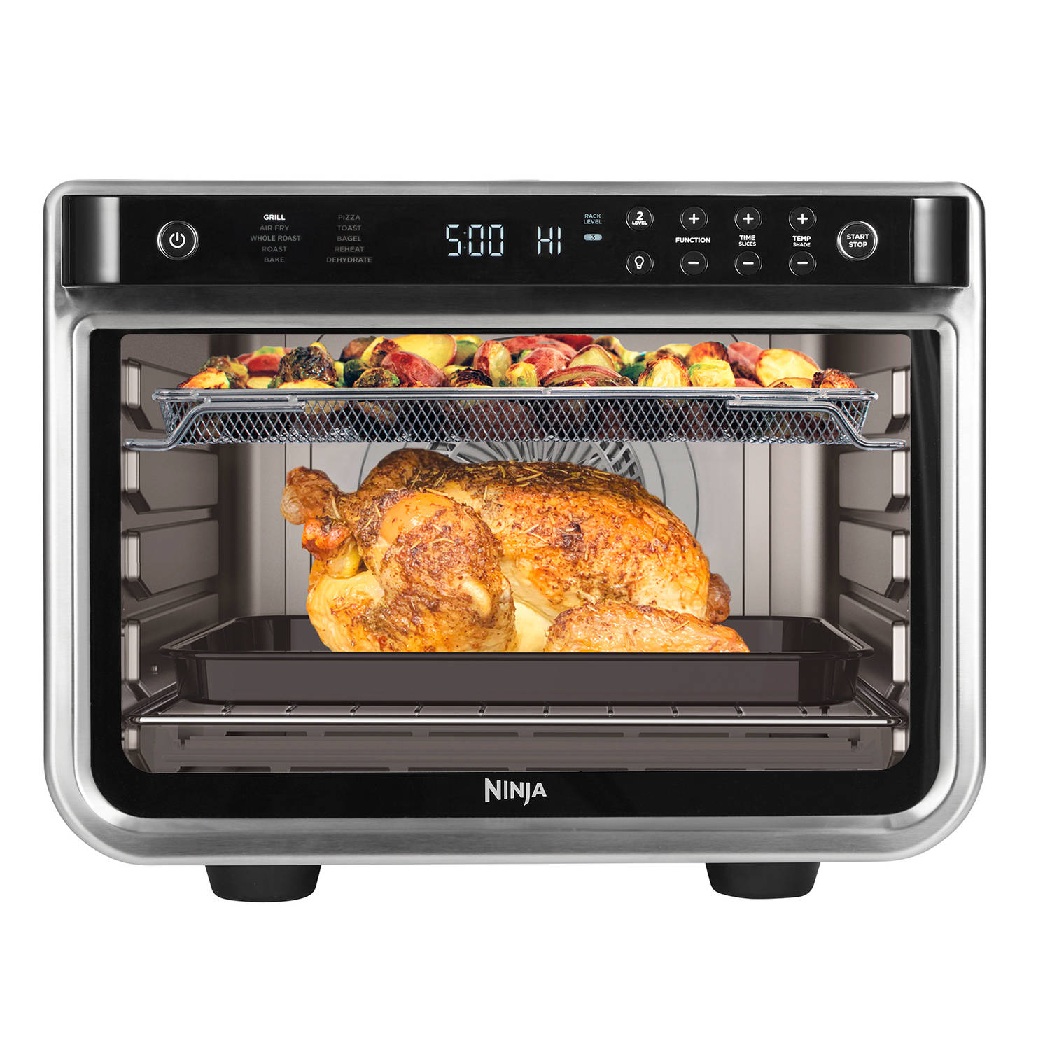 NINJA Mini-oven DT200EU, 29 L, 2400 W, Umluft, Timer, Pizza-Ofen, Toasterofen, Grill, inkl. Backblec