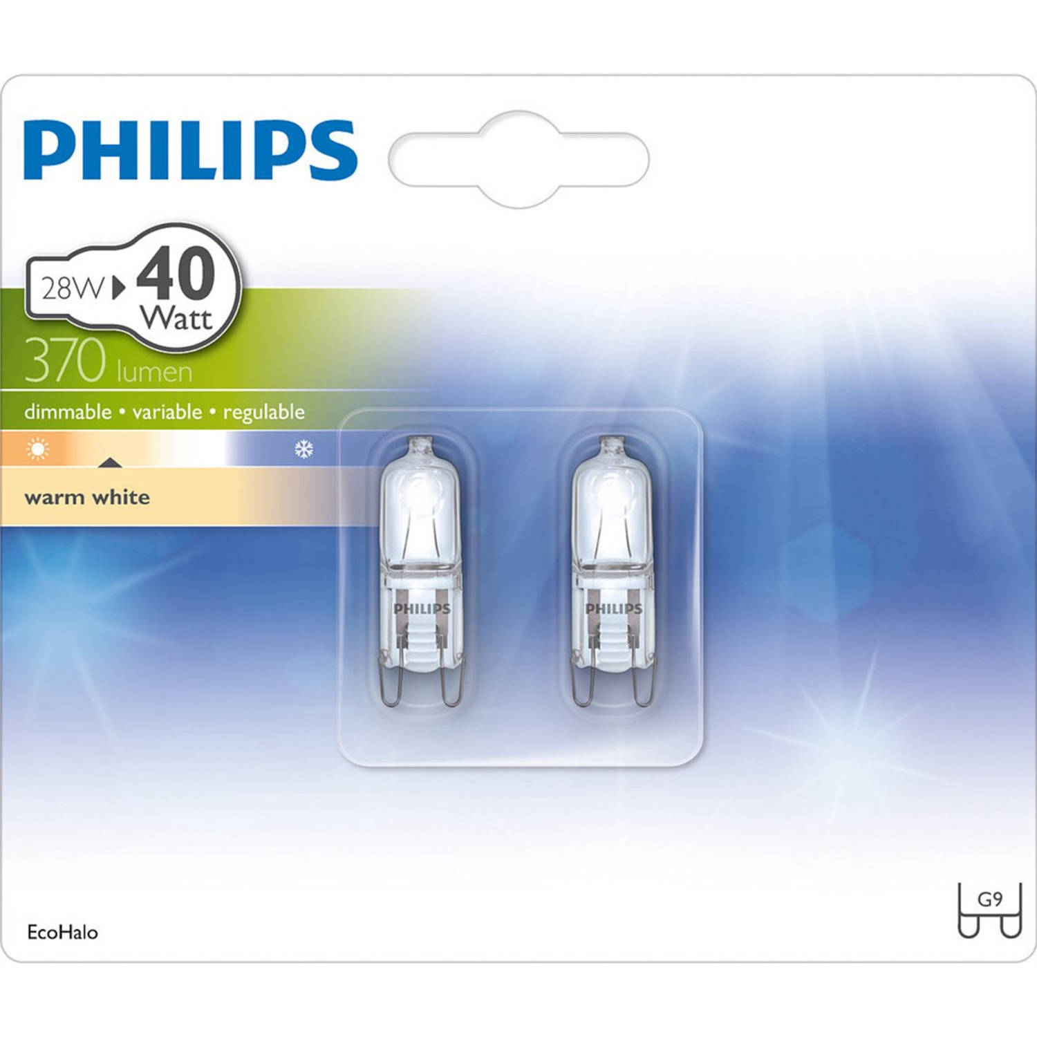 Catastrofe Vuil Klant Philips Halogeenlamp G9 Capsule - Dimbaar - 28W/40W - Warm wit licht -  Helder - 6 Steeklampjes | Blokker
