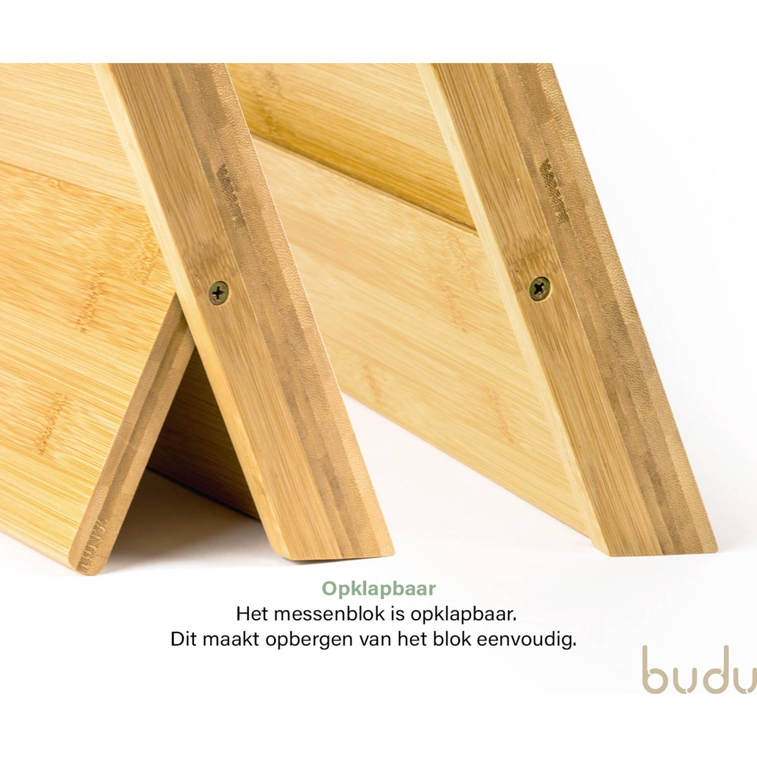 Makkelijker maken Bekritiseren Alsjeblieft kijk Budu Messenblok zonder messen – Magnetisch – Messenmagneet - Bamboe hout |  Blokker