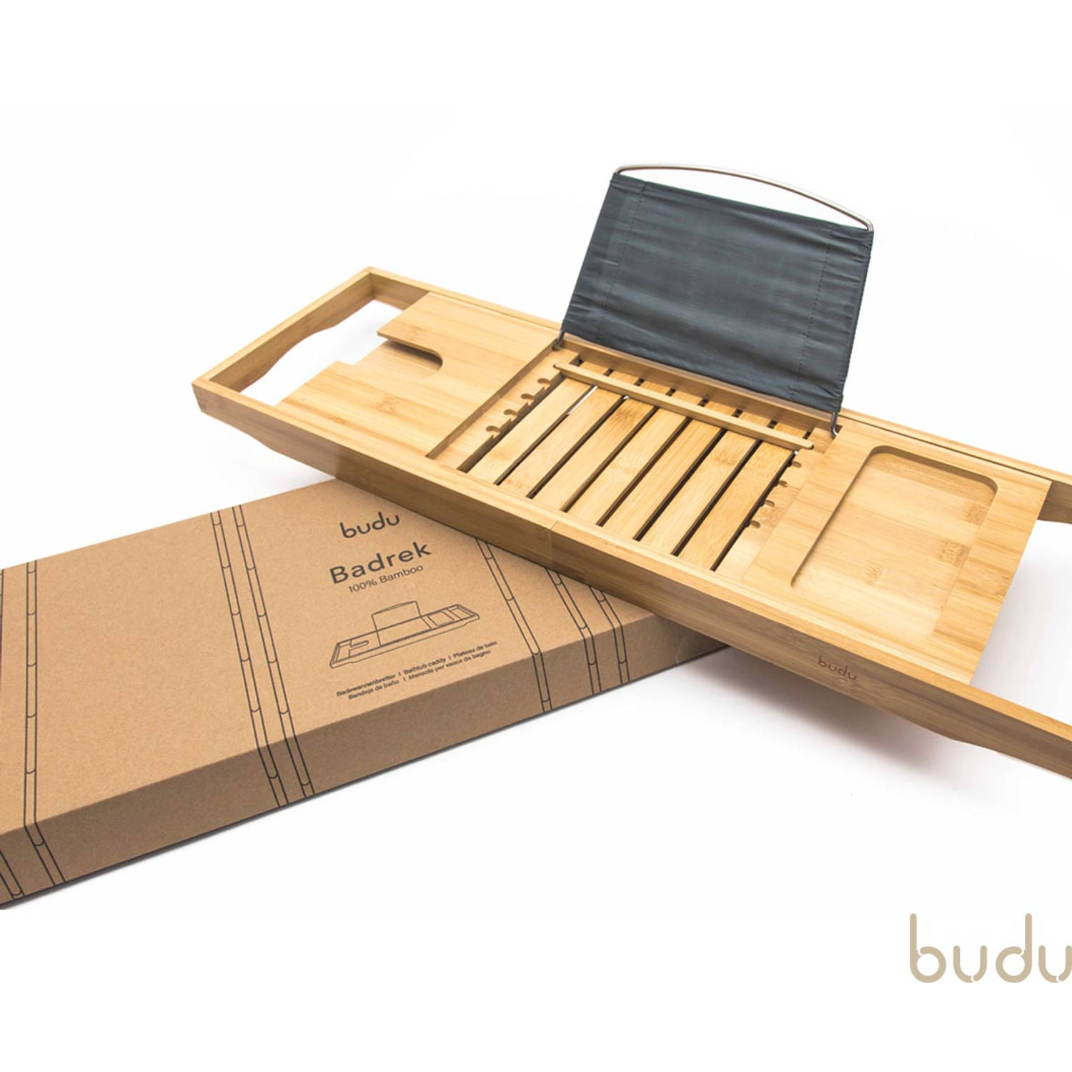 verbanning Terugbetaling kussen Budu Badplank Bamboe - Badplank voor in bad - Verstelbaar badrek - Houten  badplank - Badrekje - Badplank hout | Blokker