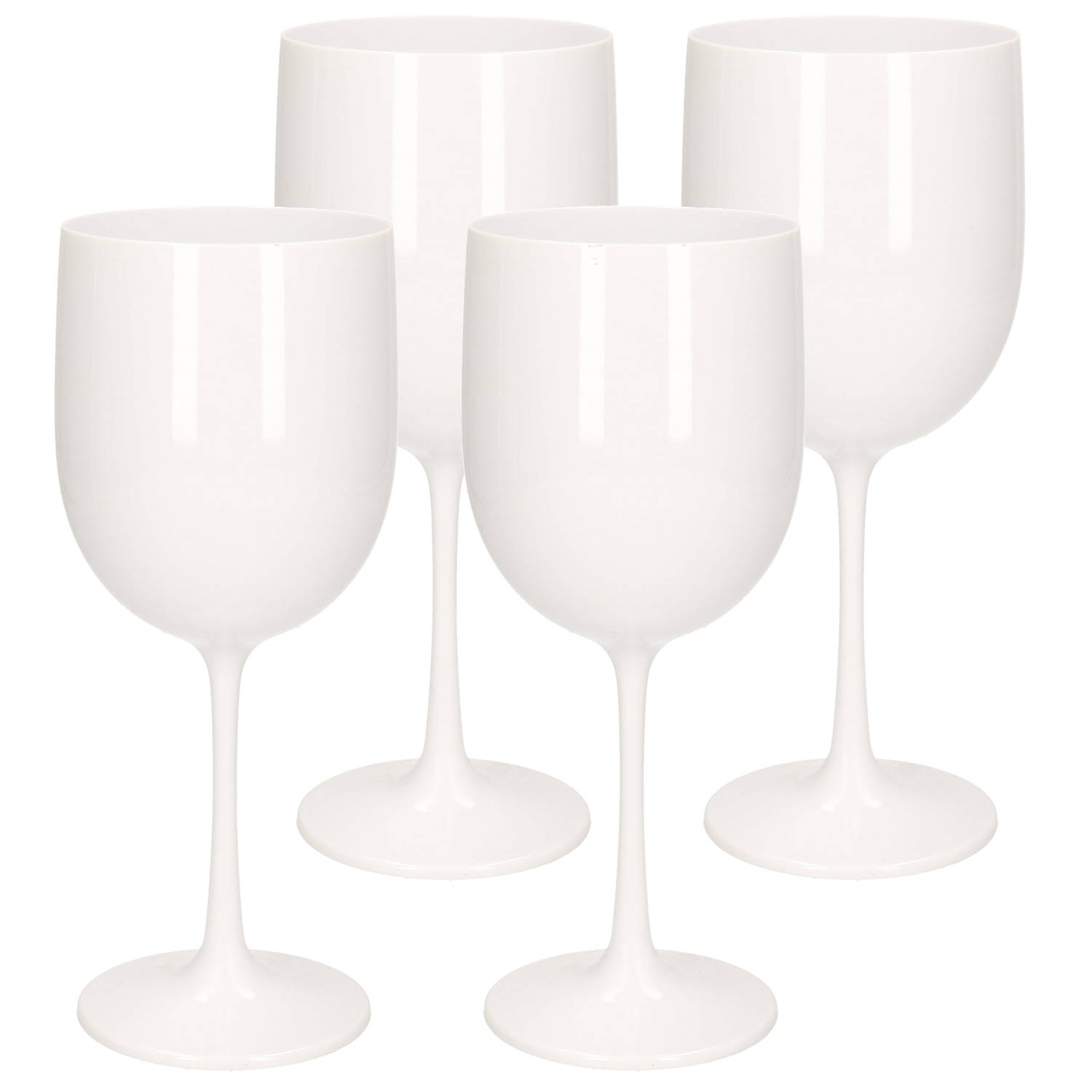 harpoen animatie bijtend 6x stuks onbreekbaar wijnglas wit kunststof 48 cl/480 ml - Wijnglazen |  Blokker