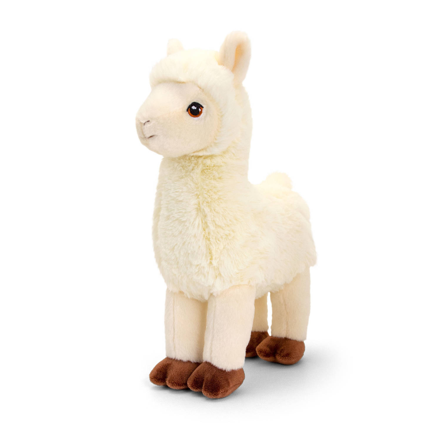 Pluche knuffel dieren witte lama 30 cm - Knuffelbeesten speelgoed
