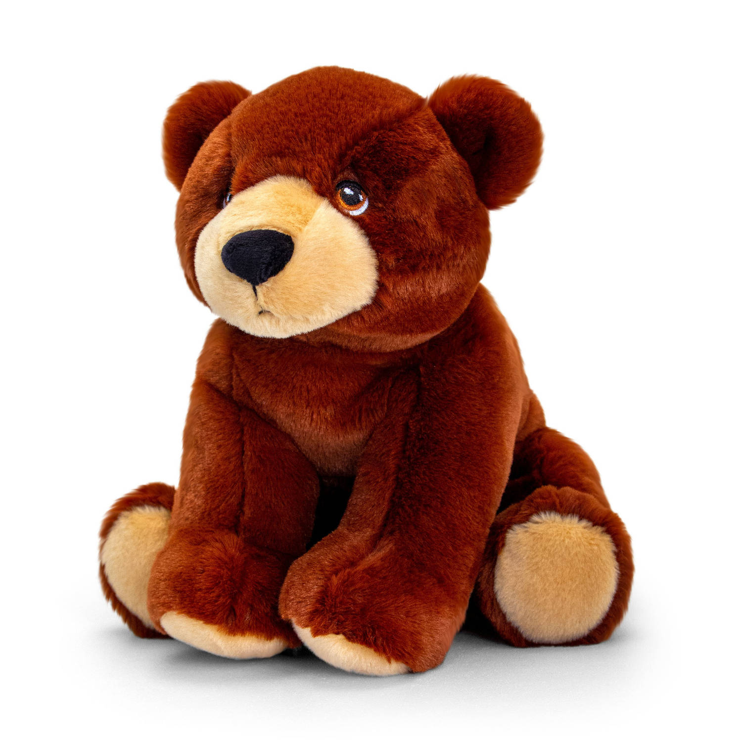 Pluche knuffel dieren bruine beer 25 cm - Knuffelbeesten beren speelgoed