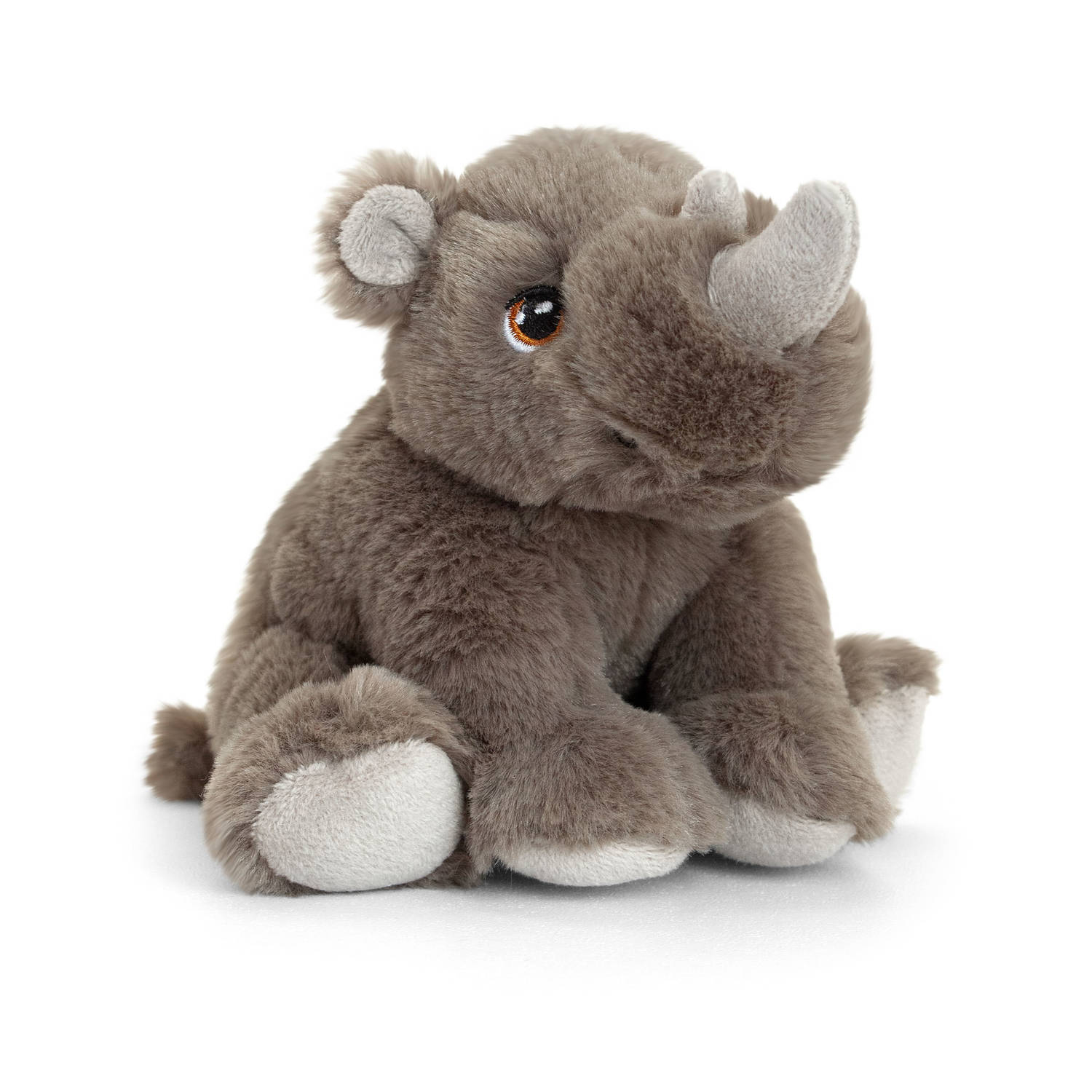 Pluche knuffel dieren neushoorn 25 cm - Knuffelbeesten speelgoed
