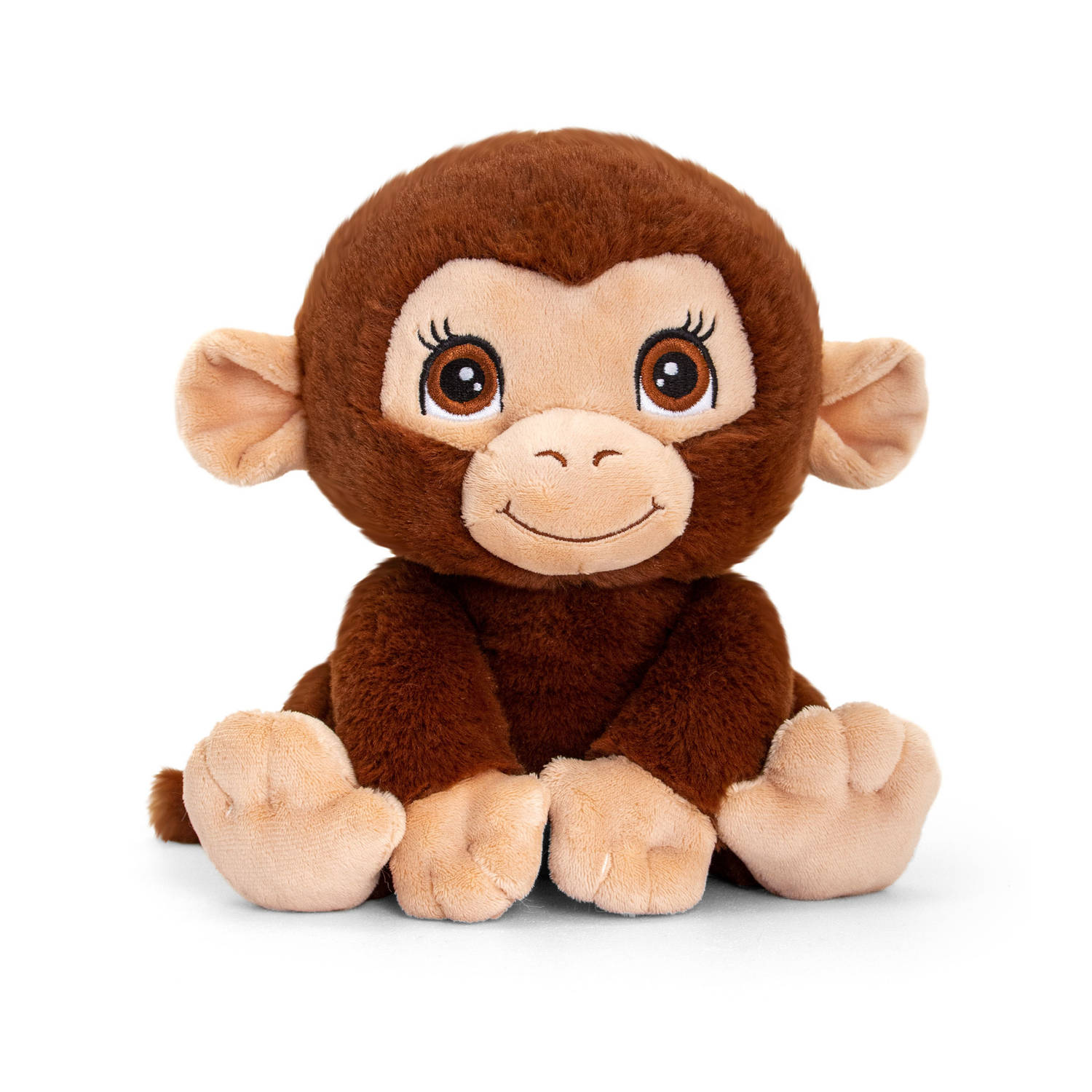 Pluche knuffel dieren chimpansee aap 25 cm - Knuffelbeesten apen speelgoed