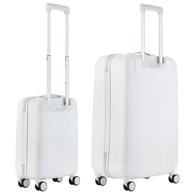 CarryOn Skyhopper Kofferset – TSA Handbagage + Reiskoffer 78cm – Dubbele wielen - Wit