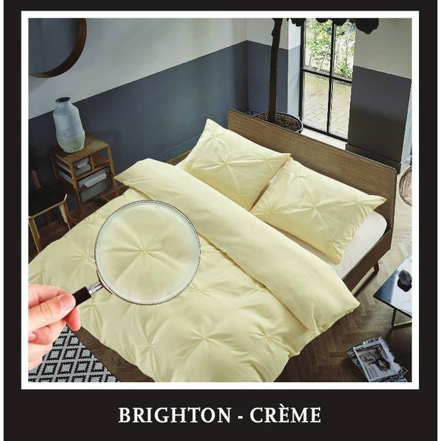 Hotel Home Collection - Dekbedovertrek - Brighton - 140x200/220 +1*60x70 cm - Creme