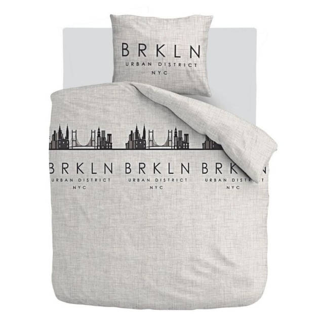 Cotton Rich Collection - Dekbedovertrek - Brooklyn - 200x200/220 - 2 Kussensloop van 60x70 cm - Grijs