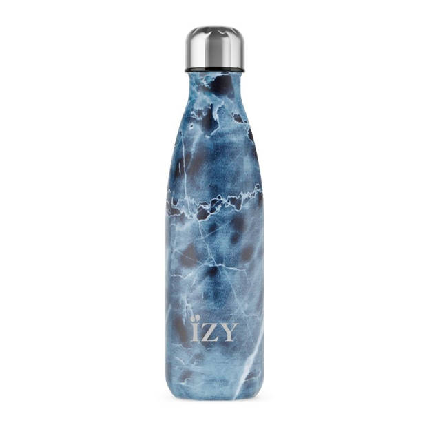 IZY - Thermosfles 0.5L, RVS, Marmer Blauw - IZY Original Collection