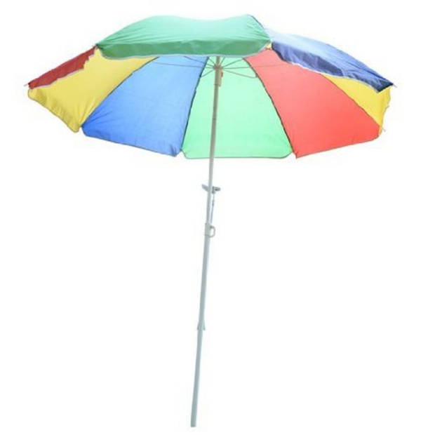 Luxe strand parasol - Knikbaar - Zonnescherm - Strandparasol - UV Werend - Ø160 CM - Bont