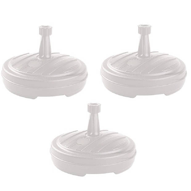 3x Plastic parasol voet 13 liter - Parasolvoeten