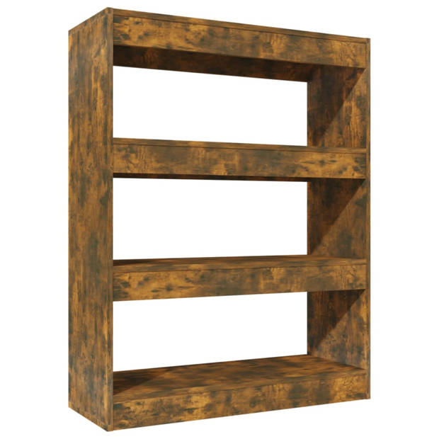 vidaXL Boekenkast/kamerscherm 80x30x103 cm bewerkt hout gerookt eiken