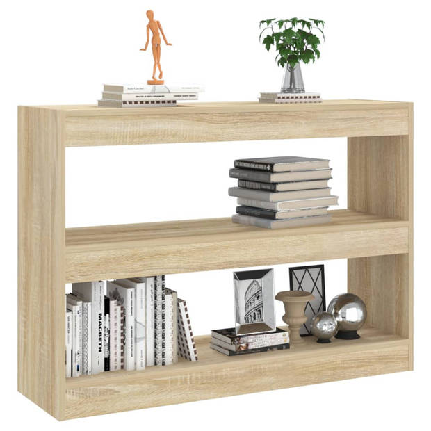 vidaXL Boekenkast / kamerscherm 100x30x72 cm sonoma eikenkleurig