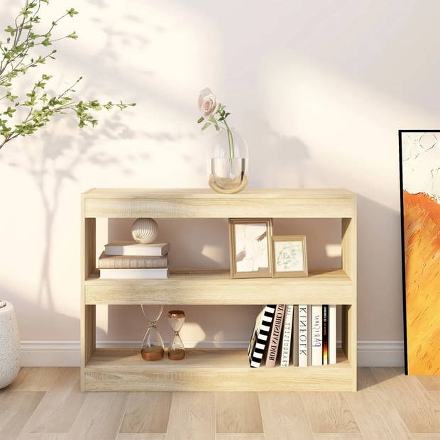 vidaXL Boekenkast / kamerscherm 100x30x72 cm sonoma eikenkleurig