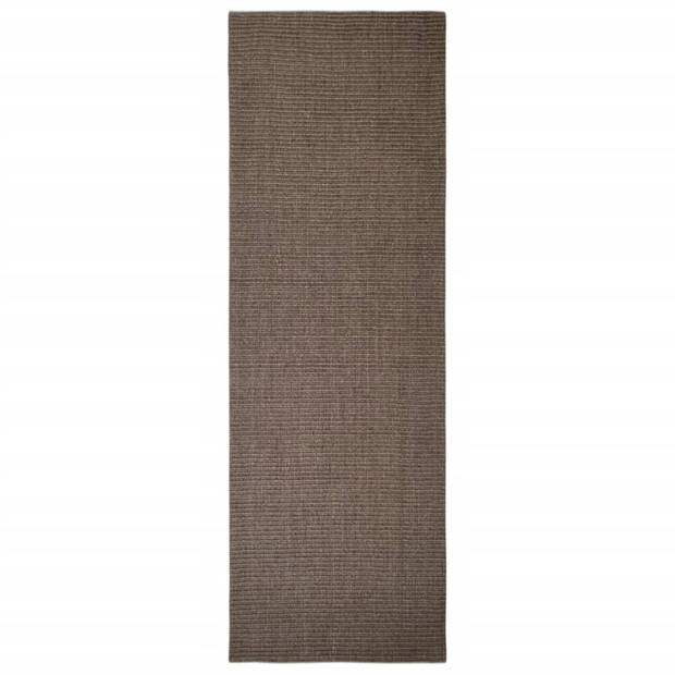 vidaXL Vloerkleed 66x200 cm natuurlijk sisal bruin