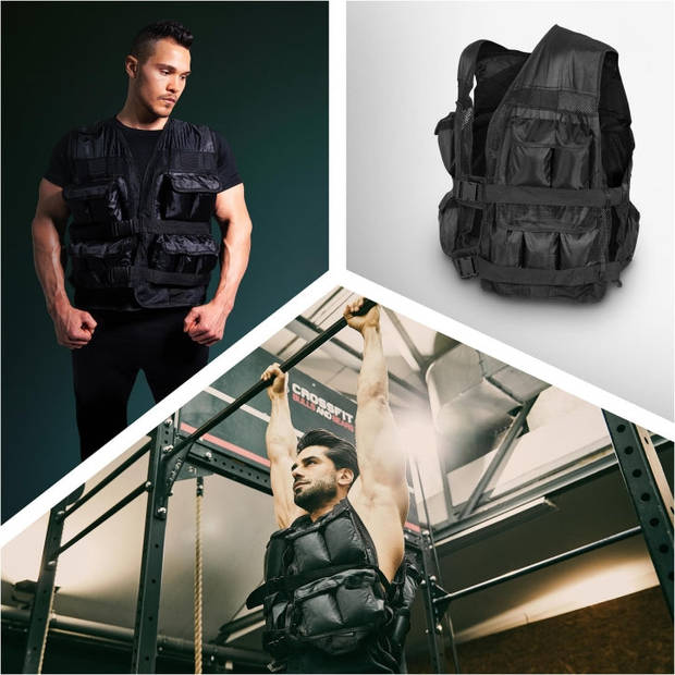 Gorilla Sports Gewichtsvest - Weight Vest - Verstelbaar in gewicht - 20 kg