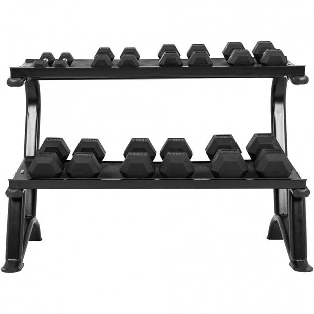 Gorilla Sports Dumbell rack - Staal - Hexagon - Geschikt voor 14 dumbells