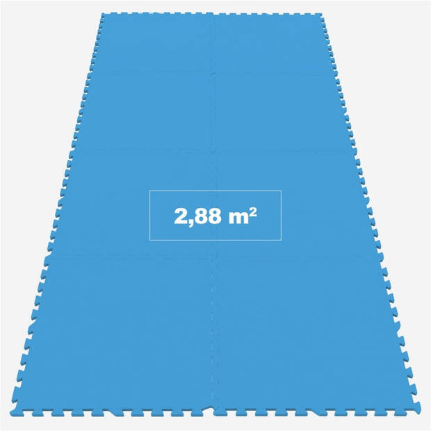 Gorilla Sports Vloermatten Blauw - 8 stuks - Bescherming - 8 stuks - 2,88 m2 - Puzzel mat