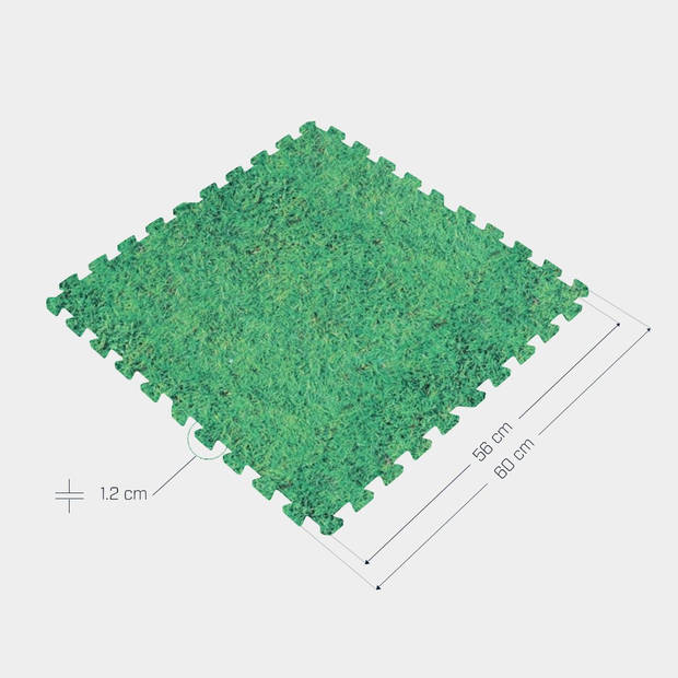 Gorilla Sports Vloermatten - Puzzelsmatten - 8 stuks - Totaal 2,88 m2 - Groen