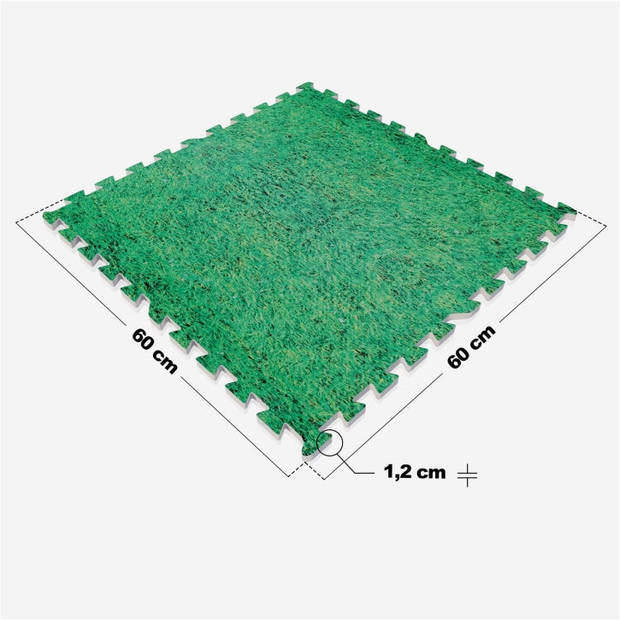 Gorilla Sports Vloermatten - Puzzelsmatten - 8 stuks - Totaal 2,88 m2 - Groen