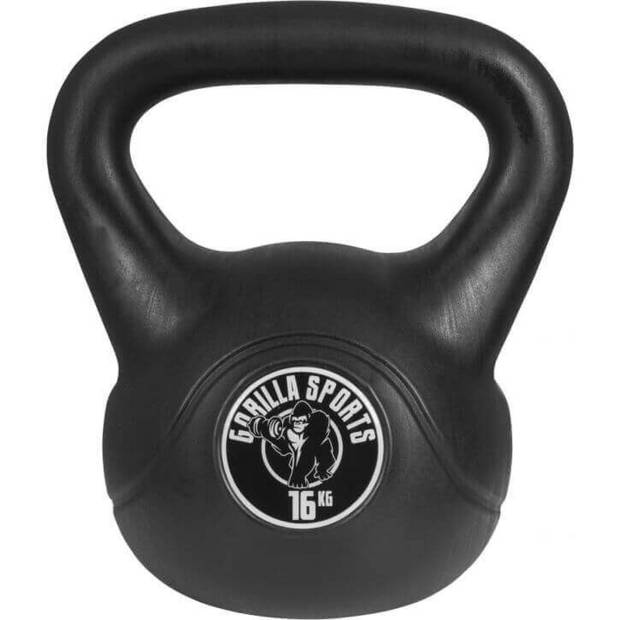 Gorilla Sports Kettlebell - Kunststof - 16 kg