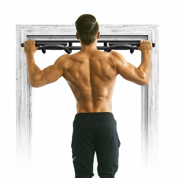 Gorilla Sports Optrekstang - Pull Up Bar - Schroefvrij - 10 Grijpposities