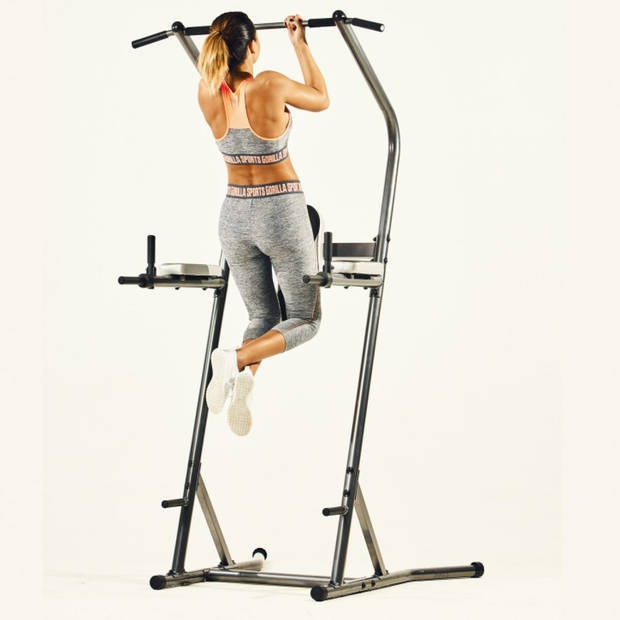 Gorilla Sports Power Tower Deluxe - Pull Up Station - Hoogte 216 cm