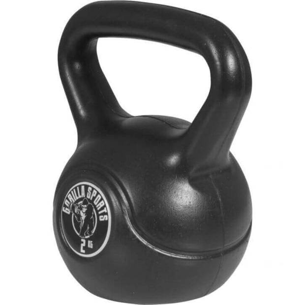 Gorilla Sports Kettlebell - Kunststof - 2 kg