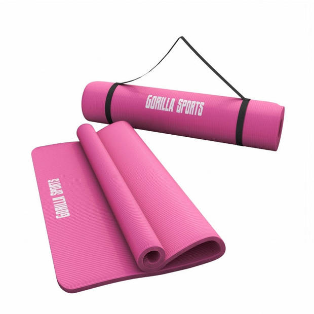 Gorilla Sports Yogamat Deluxe - Fuchsia 190 x 100 x 1,5 cm - Yoga Mat