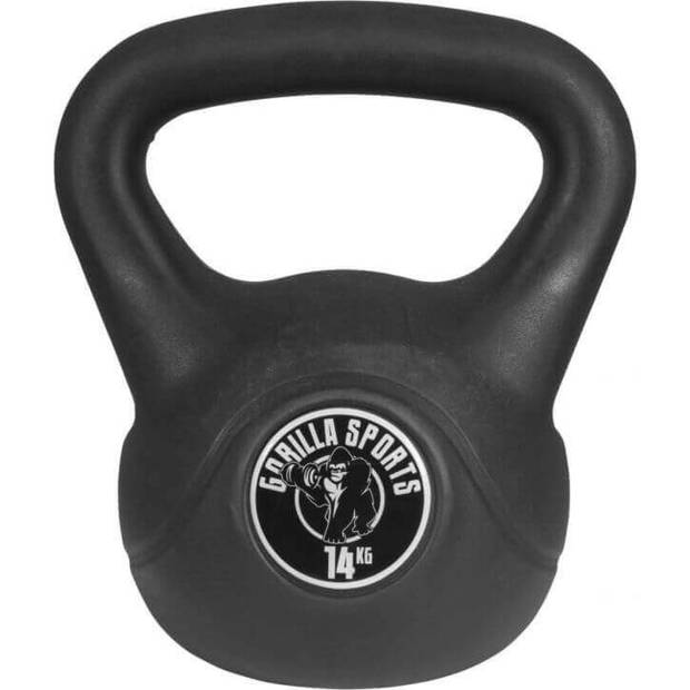 Gorilla Sports Kettlebell - Kunststof - 14 kg