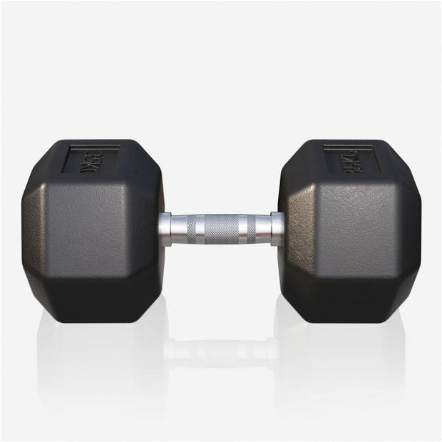 Gorilla Sports Dumbbell - 1 x 35 kg - Gietijzer - Hexagon - Halter