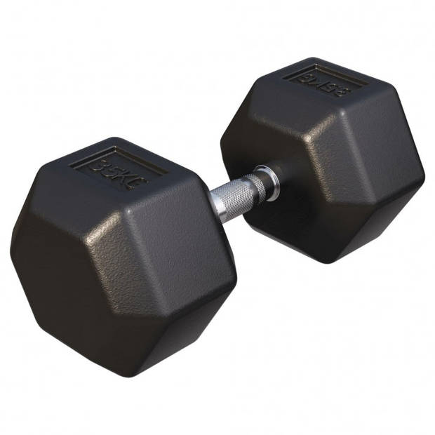 Gorilla Sports Dumbbell - 1 x 35 kg - Gietijzer - Hexagon - Halter