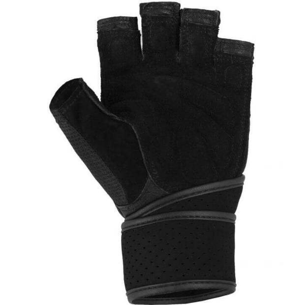 Gorilla Sports Luxe Fitness Handschoenen - Leer - met polsbandage - S