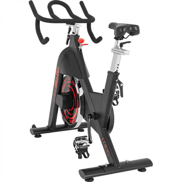 Gorilla Sports Indoor Cycling Bike Deluxe - Fitness Fiets - 18 kg Vliegwiel - Verstelbaar - Zwart