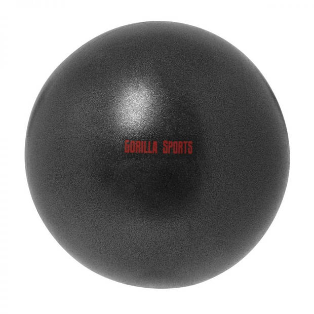 Gorilla Sports Pilates bal Zwart - Yoga - Pilates - Gymbal - 22 cm
