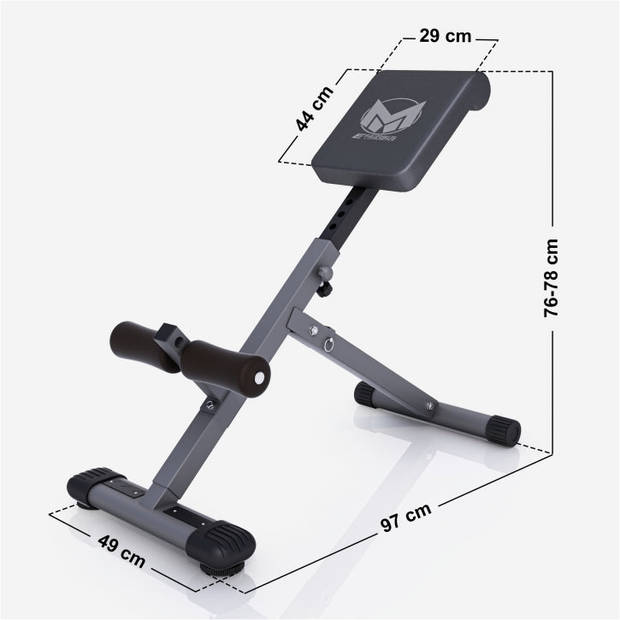 Gyronetics Hyperextensie Bank - Rugtrainer - Belastbaar tot 120 kg - Roman chair