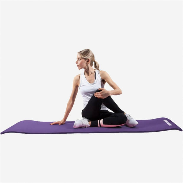 Gorilla Sports Yogamat Deluxe - Paars 190 x 100 x 1,5 cm - Yoga Mat