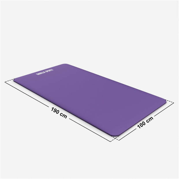 Gorilla Sports Yogamat Deluxe - Paars 190 x 100 x 1,5 cm - Yoga Mat