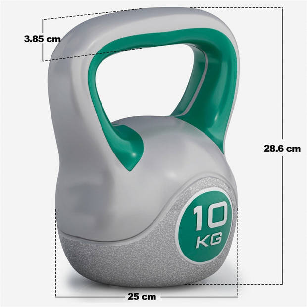 Gorilla Sports Kettlebells - Kunststof Trendy - 8 kg, 10 kg & 12 kg - Set van 3