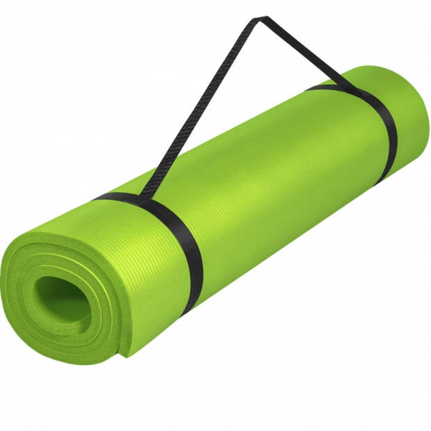Gorilla Sports Lime groen - Yogamat Deluxe 190 x 60 x 1,5 cm