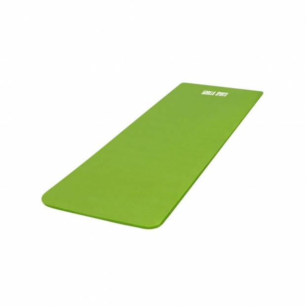 Gorilla Sports Yogamat Deluxe (190 x 100 x 1,5 cm) - Yoga Mat - limegroen