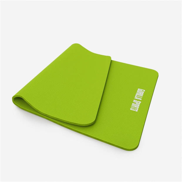 Gorilla Sports Yogamat Deluxe (190 x 100 x 1,5 cm) - Yoga Mat - limegroen