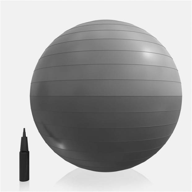 Fitnessbal Ø 55 cm - incl. Pomp - Gym bal - Yoga - Belastbaar tot 500 kg - Grijs