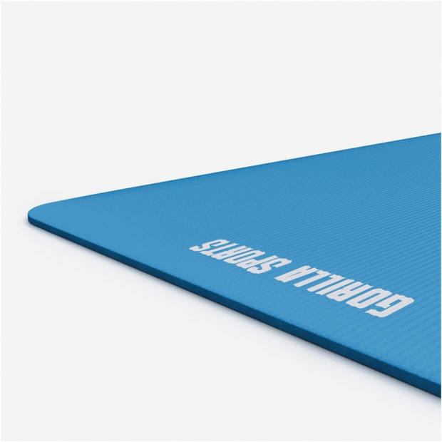 Gorilla Sports Yogamat Deluxe - Blauw 190 x 100 x 1,5 cm - Yoga Mat