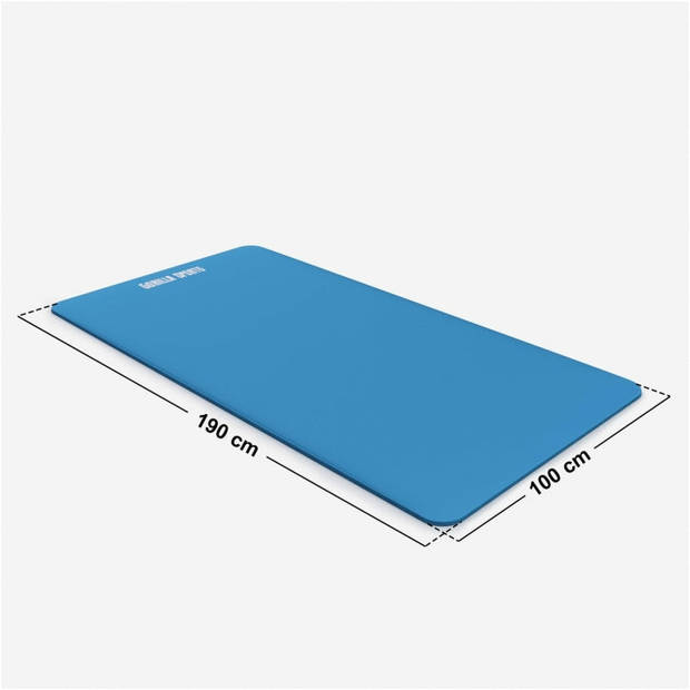 Gorilla Sports Yogamat Deluxe - Blauw 190 x 100 x 1,5 cm - Yoga Mat