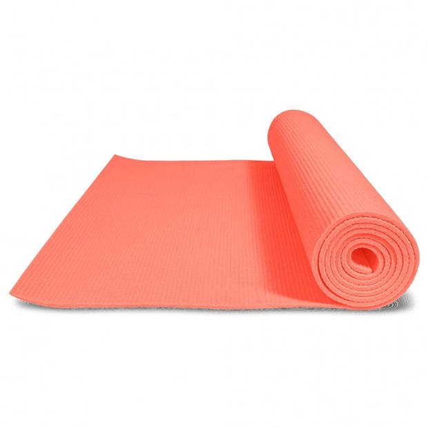 Gorilla Sports Yogamat - Fitnessmat - PVC - 180 x 60 x 0,5 Koraal Rood