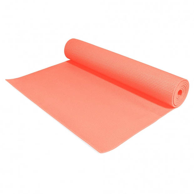 Gorilla Sports Yogamat - Fitnessmat - PVC - 180 x 60 x 0,5 Koraal Rood