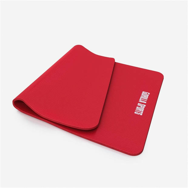 Gorilla Sports Yogamat Deluxe (190 x 100 x 1,5 cm) - Yoga Mat - rood