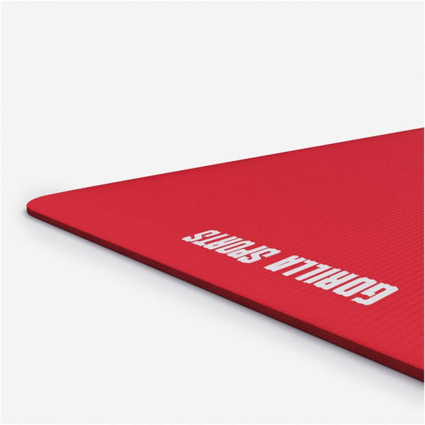 Gorilla Sports Yogamat Deluxe (190 x 100 x 1,5 cm) - Yoga Mat - rood